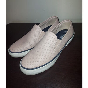 Sperry Women's Slip On Shoes 8M Leather Boat Sneakers Pier Side STS80173 Pink